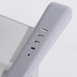 AKTIVE - Chaise Pliante Haute Avec Dossier Haut Réglable 5 Positions, Gris -Camping En Plein Air Soldes aktive chaise pliante haute avec dossier haut reglable 5 positions gris 5