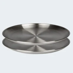 Assiette Plate De Camping | Diamètre Env. 23 Cm | Acier Inox | 2 Assiettes -Camping En Plein Air Soldes assiette plate de camping diametre env 23 cm acier inox 2 assiettes 5