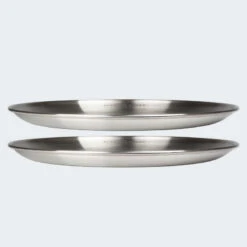 Assiette Plate De Camping | Diamètre Env. 23 Cm | Acier Inox | 2 Assiettes -Camping En Plein Air Soldes assiette plate de camping diametre env 23 cm acier inox 2 assiettes 6
