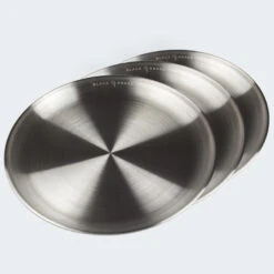 Assiette Plate De Camping | Diamètre Env. 23 Cm | Acier Inox | 3 Assiettes -Camping En Plein Air Soldes assiette plate de camping diametre env 23 cm acier inox 3 assiettes 3