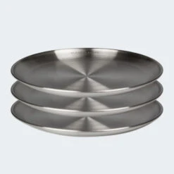 Assiette Plate De Camping | Diamètre Env. 23 Cm | Acier Inox | 3 Assiettes -Camping En Plein Air Soldes assiette plate de camping diametre env 23 cm acier inox 3 assiettes 5