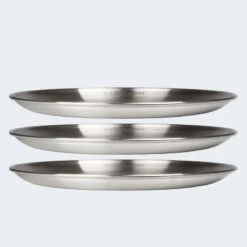 Assiette Plate De Camping | Diamètre Env. 23 Cm | Acier Inox | 3 Assiettes -Camping En Plein Air Soldes assiette plate de camping diametre env 23 cm acier inox 3 assiettes 6