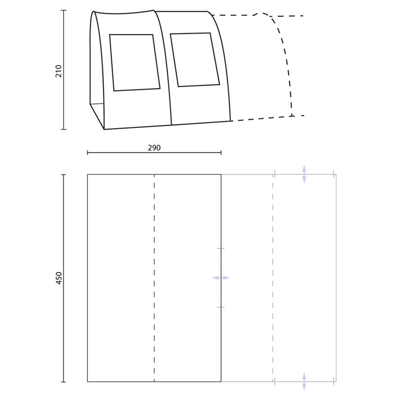 Auvent Avancé Canopy Gotland 6 – Extension Pour Tente Tunnel Gotland Skandika 4 Auvent Avancé Canopy Gotland 6 – Extension Pour Tente Tunnel Gotland Skandika – Image 2