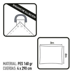 Auvent Rectangulaire En Polyester Aktive Garden Coloris Blanc -Camping En Plein Air Soldes auvent rectangulaire en polyester aktive garden coloris blanc 2