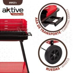 Barbecue Portable Au Charbon De Bois Pour 4 Niveaux Aktive 11 Barbecue Portable Au Charbon De Bois Pour 4 Niveaux Aktive -Camping En Plein Air Soldes barbecue portable au charbon de bois pour 4 niveaux aktive 2