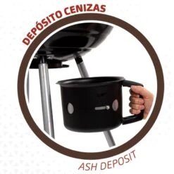 Barbecue Portable Rond Au Charbon De Bois Avec Couvercle Aktive -Camping En Plein Air Soldes barbecue portable rond au charbon de bois avec couvercle aktive 4