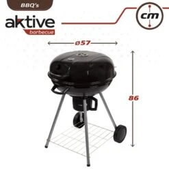 Barbecue Portable Rond Au Charbon De Bois Avec Couvercle Aktive -Camping En Plein Air Soldes barbecue portable rond au charbon de bois avec couvercle aktive 6