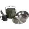 Batterie De Cuisine De Camping, Assiette Plate & Creuse, Couverts Et Tasse Set -Camping En Plein Air Soldes batterie de cuisine de camping assiette plate and creuse couverts et tasse set