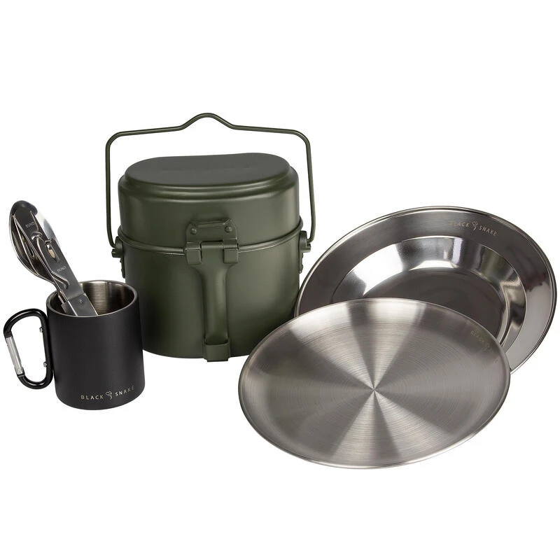 Batterie De Cuisine De Camping, Assiette Plate & Creuse, Couverts Et Tasse Set 3 Batterie De Cuisine De Camping, Assiette Plate & Creuse, Couverts Et Tasse Set