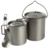 Batterie De Cuisine De Camping Set | Casseroles + Fourchette/Cuillère | Titane -Camping En Plein Air Soldes batterie de cuisine de camping set casseroles fourchettecuillere titane