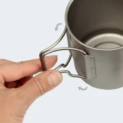 Batterie De Cuisine De Camping Set | Casseroles + Fourchette/Cuillère | Titane -Camping En Plein Air Soldes batterie de cuisine de camping set casseroles fourchettecuillere titane 5