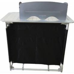 BAYASUN Meuble De Cuisine 4 Étagères Pieds Réglables Gris 11 BAYASUN Meuble De Cuisine 4 Étagères Pieds Réglables Gris -Camping En Plein Air Soldes bayasun meuble de cuisine 4 etageres pieds reglables gris 4