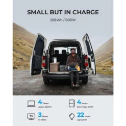 BLUETTI Générateur Électrique EB3A+PV200 268Wh/600W LiFePO4 Batterie Pour Voyage -Camping En Plein Air Soldes bluetti generateur electrique eb3apv200 268wh600w lifepo4 batterie pour voyage 1