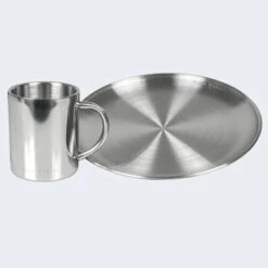 Camping Assiette Plate Et Tasse Isotherme Set | Acier Inoxydable -Camping En Plein Air Soldes camping assiette plate et tasse isotherme set acier inoxydable 2