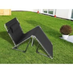 Chaise Longue Torget - Transat - Bain De Soleil 190x60x30 Cm - 150 Kg - Pliable -Camping En Plein Air Soldes chaise longue torget transat bain de soleil 190x60x30 cm 150 kg pliable 3