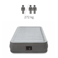 Intex Comfort-Plush 'Queen' - Lit Gonflable - 203x152x33cm - Compris Les Accessoires -Camping En Plein Air Soldes comfort plush queen lit gonflable 203x152x33cm compris les accessoires 2