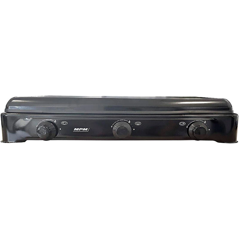 MPM Cuisinière à Gaz Portable Pour Le Camping Avec 3 Feux Couvercle Smile 5 MPM Cuisinière à Gaz Portable Pour Le Camping Avec 3 Feux Couvercle Smile – Image 3
