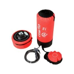 Douche Solaire à Pression Extérieure Portable - 11 L -PVC Et Latex - Rouge -Camping En Plein Air Soldes douche solaire a pression exterieure portable 11 l pvc et latex rouge 1