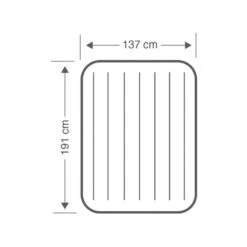 Intex Downy Full Airbed - Lit Gonflable - 191x137x25cm - Avec Accessoires -Camping En Plein Air Soldes downy full airbed lit gonflable 191x137x25cm avec accessoires 3