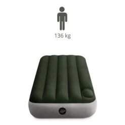 Intex Downy Jr. Twin Airbed - Lit Gonflable - 191x76x25cm - Avec Accessoires -Camping En Plein Air Soldes downy jr twin airbed lit gonflable 191x76x25cm avec accessoires 2