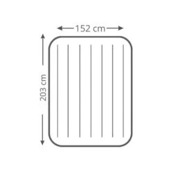 Intex Downy Queen Airbed - Lit Gonflable - 203x152x25cm - Avec Accessoires -Camping En Plein Air Soldes downy queen airbed lit gonflable 203x152x25cm avec accessoires 3
