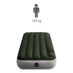Intex Downy Twin Airbed With Foot BIP - Lit Gonflable - 191x99x25cm - Avec Accessoires -Camping En Plein Air Soldes downy twin airbed with foot bip lit gonflable 191x99x25cm avec accessoires 2