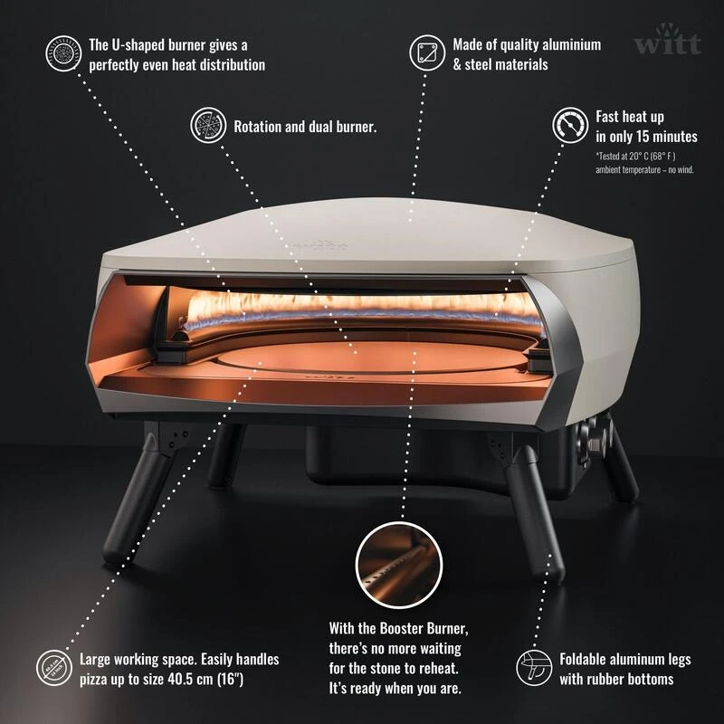 Four à Pizza WITT ETNA Modèle Rotante - Gris FR 8 Four à Pizza WITT ETNA Modèle Rotante - Gris FR – Image 6
