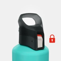 Quechua Gourde Alu 1L Avec Bouchon à Ouverture Rapide Pour La Randonnée - Vert -Camping En Plein Air Soldes gourde alu 1l avec bouchon a ouverture rapide pour la randonnee vert 3