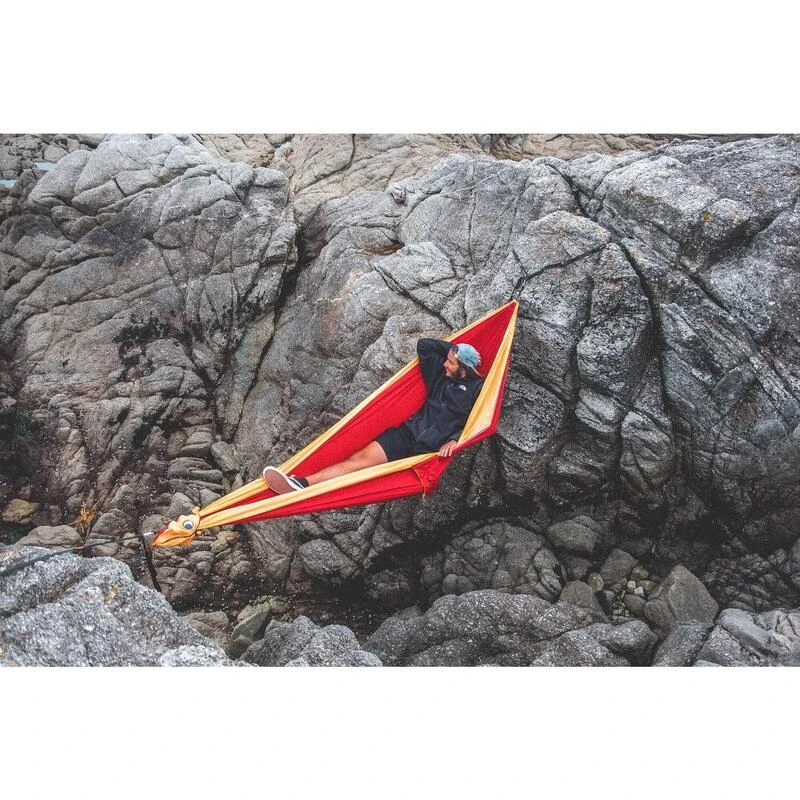 TICKET TO THE MOON Hamac Original Bordeaux / Jaune 7 TICKET TO THE MOON Hamac Original Bordeaux / Jaune – Image 5