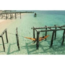 TICKET TO THE MOON Hamac TTTM Compact Jaune Foncé -Camping En Plein Air Soldes hamac tttm compact jaune fonce 3