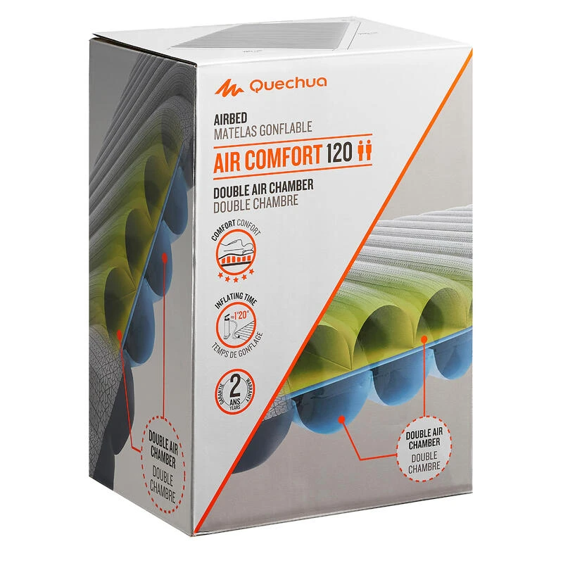 Quechua MATELAS DE CAMPING GONFLABLE AIR CONFORT | 2 PERSONNES - LARGEUR 120 CM 5 Quechua MATELAS DE CAMPING GONFLABLE AIR CONFORT | 2 PERSONNES - LARGEUR 120 CM – Image 3