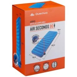 Quechua MATELAS GONFLABLE DE CAMPING - AIR SECONDS 80 CM - 1 PERSONNE -Camping En Plein Air Soldes matelas gonflable de camping air seconds 80 cm 1 personne 3