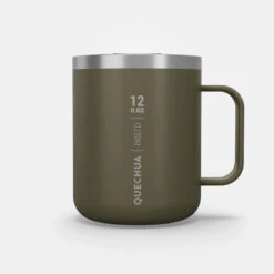 Quechua Mug MH500 Isotherme (double Paroi Inox) Camp Du Randonneur 0,38L Kaki -Camping En Plein Air Soldes mug mh500 isotherme double paroi inox camp du randonneur 038l kaki 8