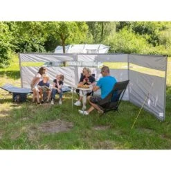 Paravent De Camping Bora - Brise-Vue - 4,5 X 1,4 M - Résistant Au Vent - Gris -Camping En Plein Air Soldes paravent de camping bora brise vue 45 x 14 m resistant au vent gris 2