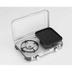 Campingaz Réchaud De Camping à Gaz 2 Feux Camp & Grill - Plancha, Grill Et Wok -Camping En Plein Air Soldes rechaud de camping a gaz 2 feux camp and grill plancha grill et wok 2