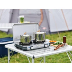 Campingaz Réchaud De Camping à Gaz 2 Feux Camp & Grill - Plancha, Grill Et Wok -Camping En Plein Air Soldes rechaud de camping a gaz 2 feux camp and grill plancha grill et wok 9
