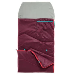 Quechua SAC DE COUCHAGE ENFANT MH100 10°C - PRUNE -Camping En Plein Air Soldes sac de couchage enfant mh100 10c prune 4