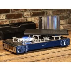 Set Réchaud à Gaz 2 Feux - Skandika Brann - Camping - Allumage Piezo - Mallette -Camping En Plein Air Soldes set rechaud a gaz 2 feux skandika brann camping allumage piezo mallette 5