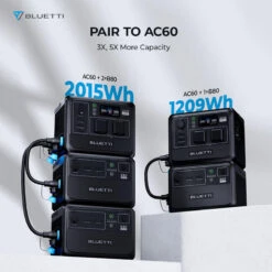Station Électrique Portable BLUETTI AC60+B80+PV200,IP65 Générateur Solaire -Camping En Plein Air Soldes station electrique portable bluetti ac60b80pv200ip65 generateur solaire 5