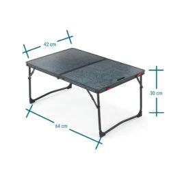 Quechua TABLE BASSE PLIANTE DE CAMPING - MH100 - GRISE -Camping En Plein Air Soldes table basse pliante de camping mh100 grise 1