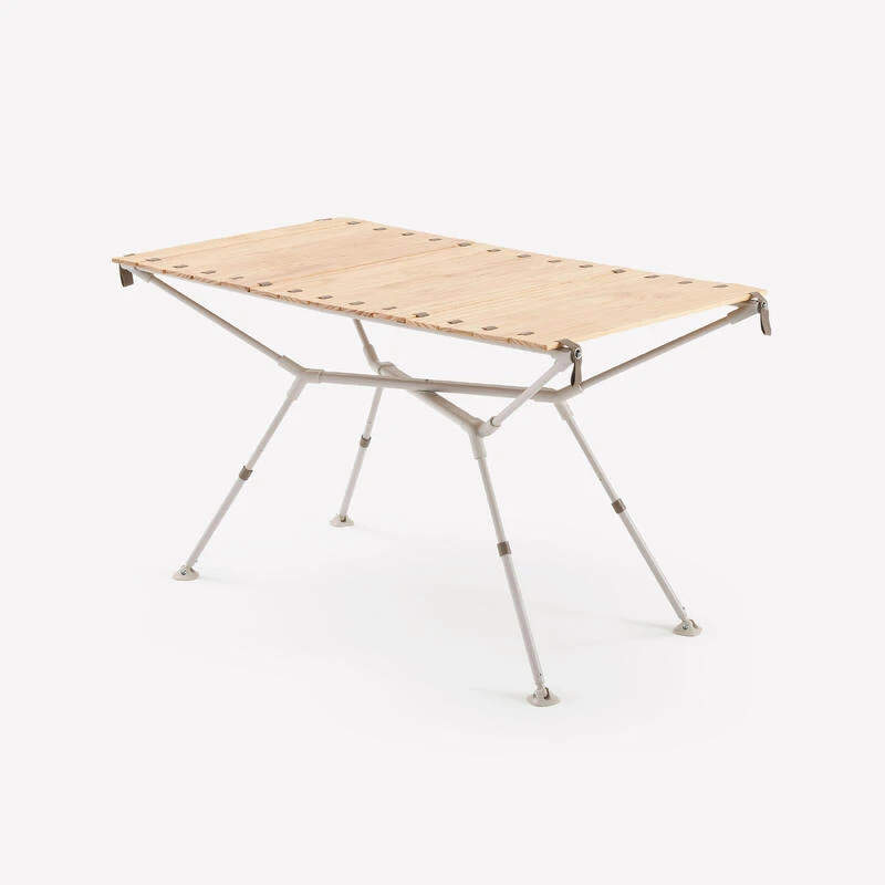 Quechua TABLE DE CAMPING COMPACTE 4/6 PERSONNES - PLATEAU BOIS - POCHE DE RANGEMENT 3 Quechua TABLE DE CAMPING COMPACTE 4/6 PERSONNES - PLATEAU BOIS - POCHE DE RANGEMENT