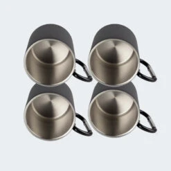 Tasse Thermique De Camping 300 Ml | Mousqueton | Acier Inoxydable | 4 Gobelets -Camping En Plein Air Soldes tasse thermique de camping 300 ml mousqueton acier inoxydable 4 gobelets 3