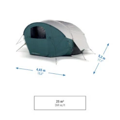 Quechua Tente Bulle De Camping - AirSeconds Skyview Polycoton - 2 Personnes - 1 Chambre -Camping En Plein Air Soldes tente bulle de camping airseconds skyview polycoton 2 personnes 1 chambre 3