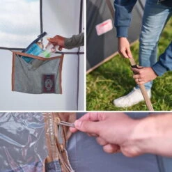 Tente Coleman 8 Personnes Octagon Gris -Camping En Plein Air Soldes tente coleman 8 personnes octagon gris 5