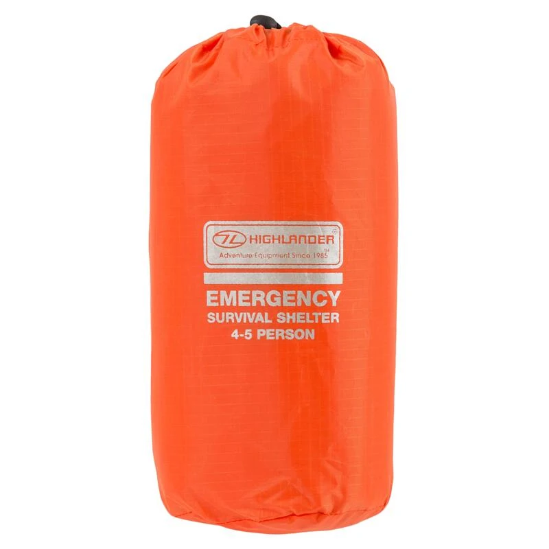 HIGHLANDER Tente D'urgence Abri De Survie 4-5 Personnes - Orange 4 HIGHLANDER Tente D'urgence Abri De Survie 4-5 Personnes - Orange – Image 2
