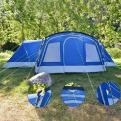 Tente Familiale Dôme Nimbus 12 - Camping - 12 Personnes - 3 Cabines -Camping En Plein Air Soldes tente familiale dome nimbus 12 camping 12 personnes 3 cabines 5
