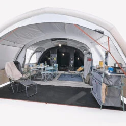 Quechua Tente Gonflable De Camping - Air Seconds 6.3 XXL F&B - 6 Personnes - 3 Chambres -Camping En Plein Air Soldes tente gonflable de camping air seconds 63 xxl f and b 6 personnes 3 chambres 3