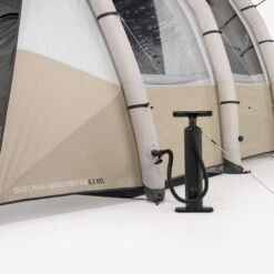 Quechua Tente Gonflable De Camping - Air Seconds 6.3 XXL F&B - 6 Personnes - 3 Chambres -Camping En Plein Air Soldes tente gonflable de camping air seconds 63 xxl f and b 6 personnes 3 chambres 4
