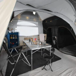 Quechua Tente Gonflable De Camping - Air Seconds 8.4 F&B - 8 Places - 4 Chambres -Camping En Plein Air Soldes tente gonflable de camping air seconds 84 f and b 8 places 4 chambres 3