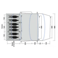 Tente Gonflable Outwell Jacksondale 7PA -Camping En Plein Air Soldes tente gonflable outwell jacksondale 7pa 2